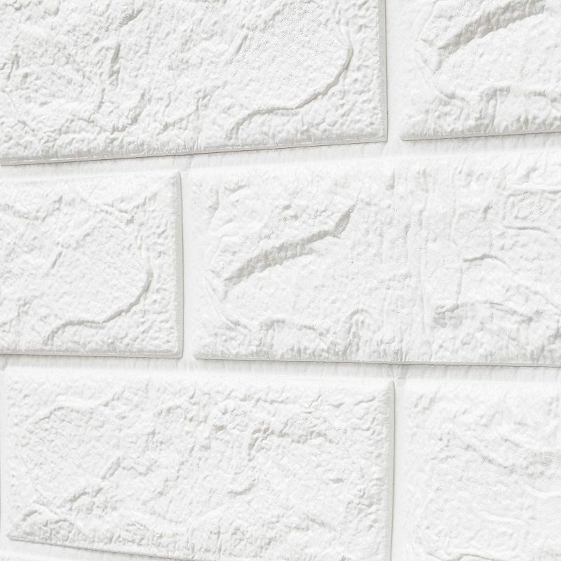 Bright Creations 5-Count 3D Wall Panels Wallpaper Wall D'ecor, Brick Design 27.5x0.29x30"