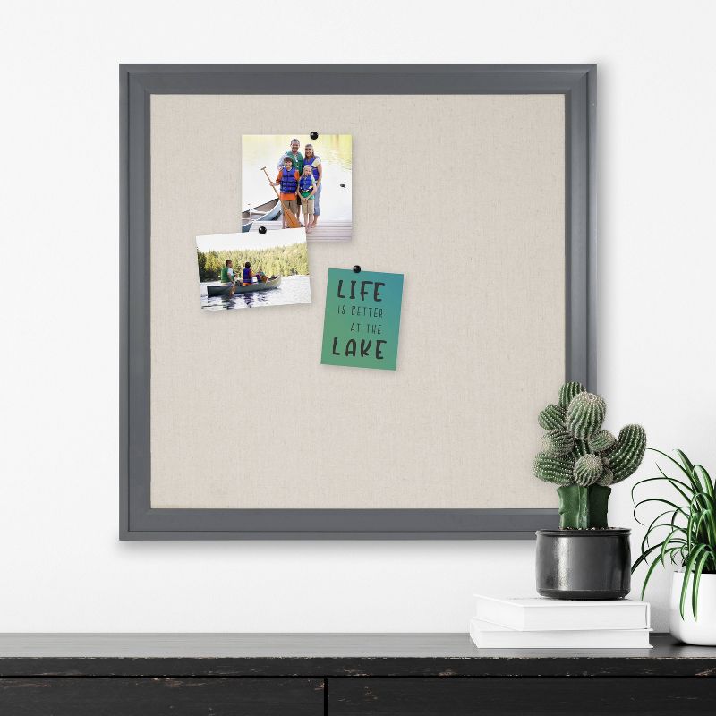 23.5" x 29.5" Bosc Pinboard Walnut Brown - DesignOvation