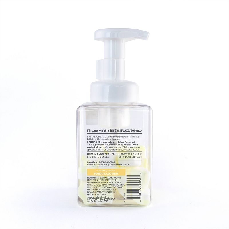 SASSY Refillable Foaming Handwash - Nourishing Scent of Mango & Coconut  - 0.5oz
