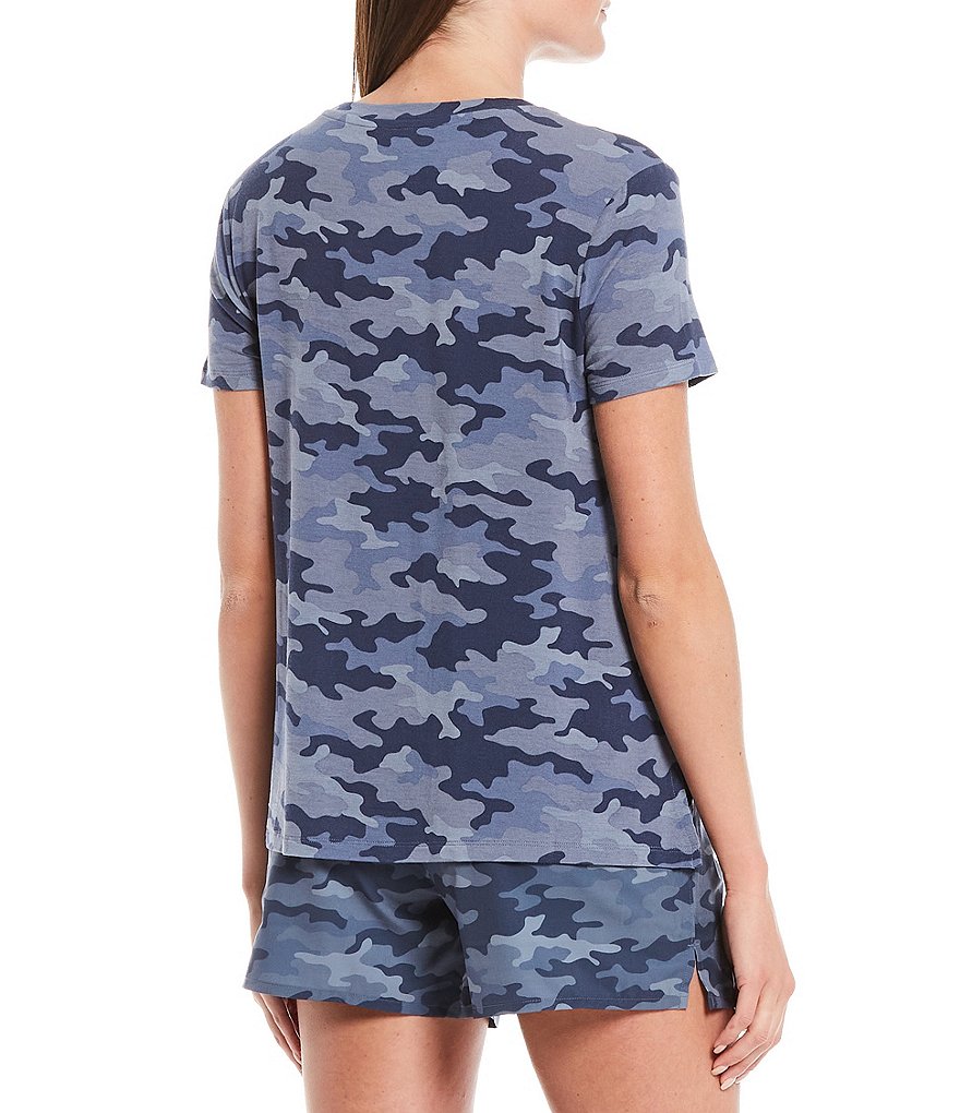 Half Moon by Modern Movement Camouflaged Coordinating Print Knit Sleep Tee