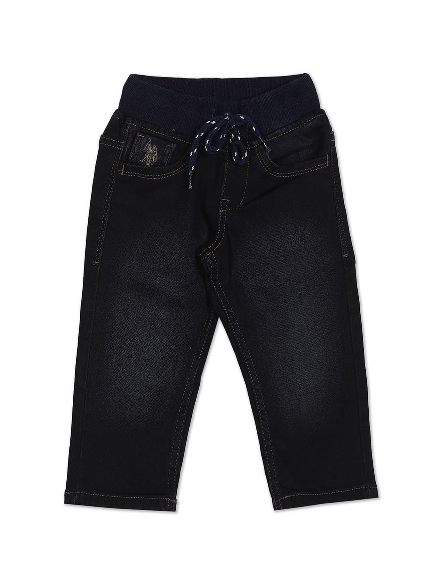 U.S. Polo Assn. Boys Dark Blue Solid Jeans