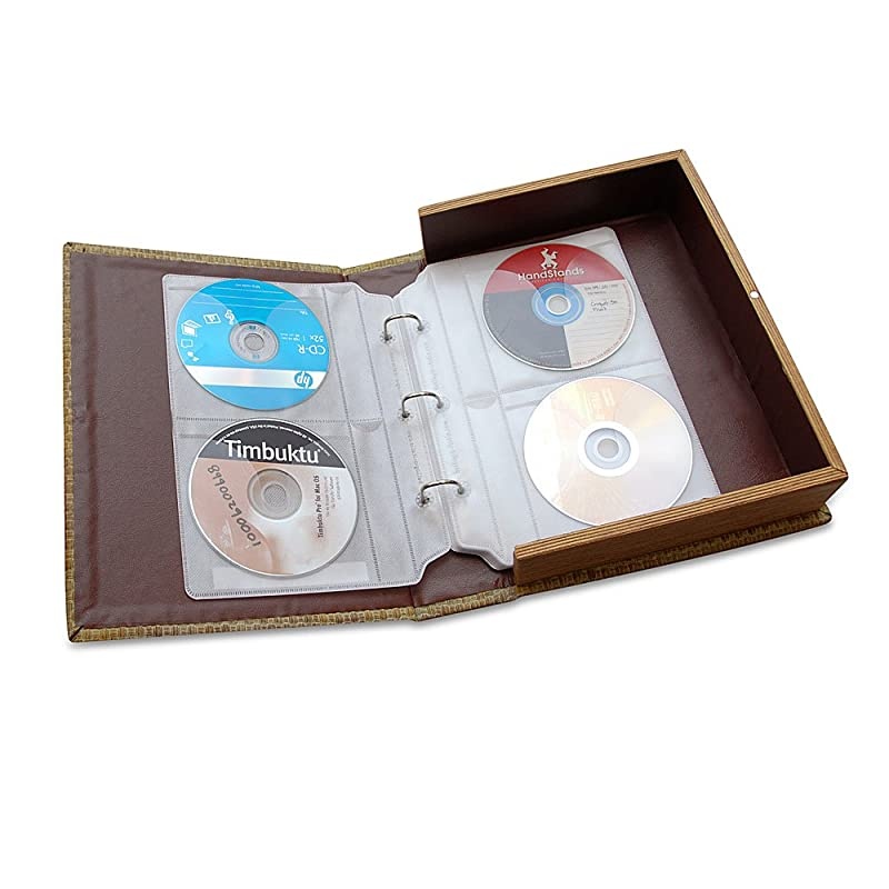 Old World DVD Storage Book Box Combo Pack- Includes One Imperial, and One Persian Design - Store Up to 96 Discs or Valuables Discretely