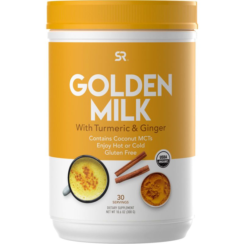 Sports Research Golden Milk with Turmeric & Ginger, 10.6 oz (300 g), Greens and Superfood Supplements