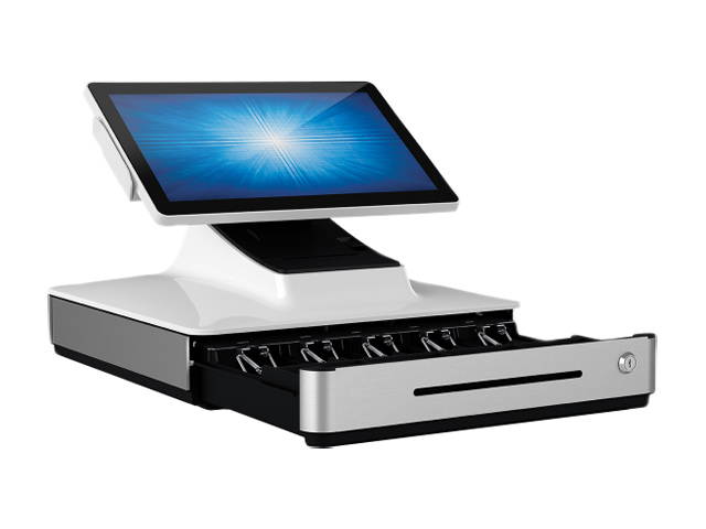 Elo E922014 PayPoint Plus for Windows POS System with 15" PCAP Touch Display, Barcode Scanner, Receipt Printer, MSR, Cash Drawer, NO OS - White