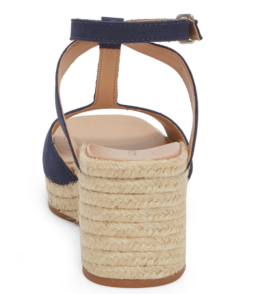 Lucky Brand Valki T-Strap Nubuck Espadrille Wedges