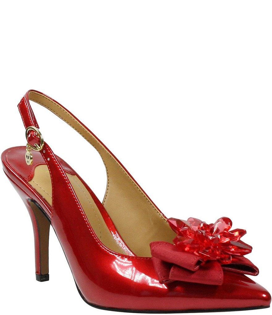 Trotters Kari Pearlized Leather Block-Heel Pumps
