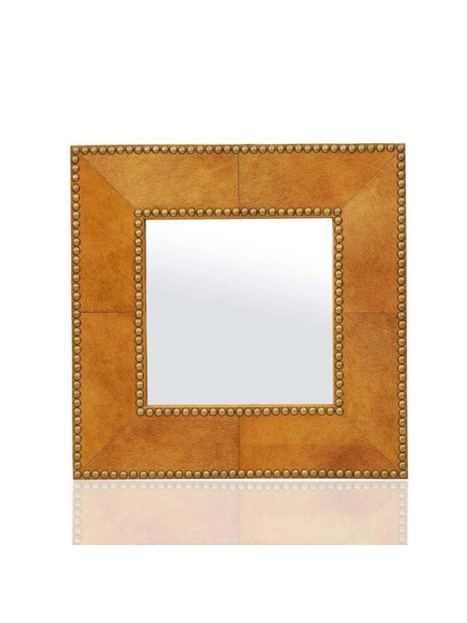 Home4U Brown & Transparent Glass 60 cm Wall Mirror - Set of 1