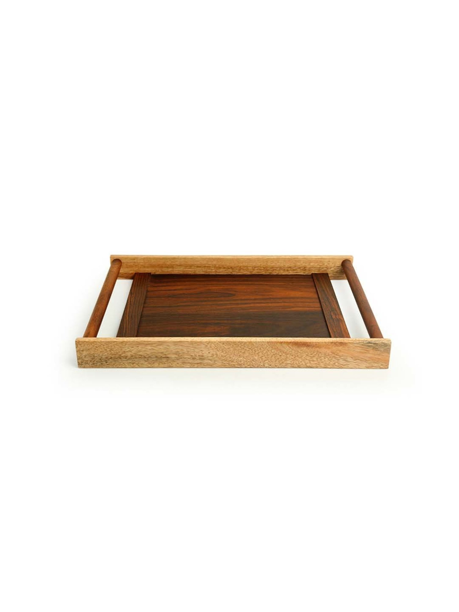 ExclusiveLane Brown Mango Wood Serving Tray -Set of 1