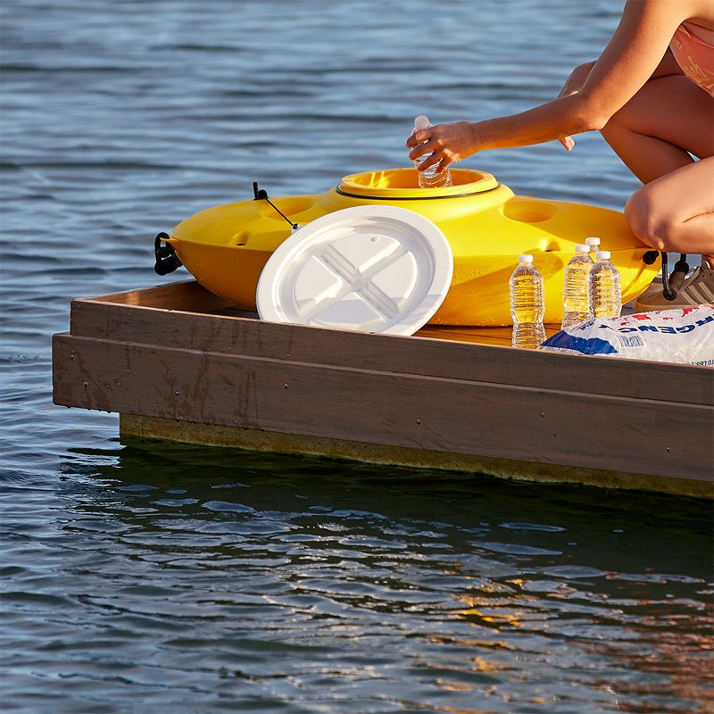 CreekKooler Kayak or Canoe River Floating Beverage & Food Storing Cooler, Yellow