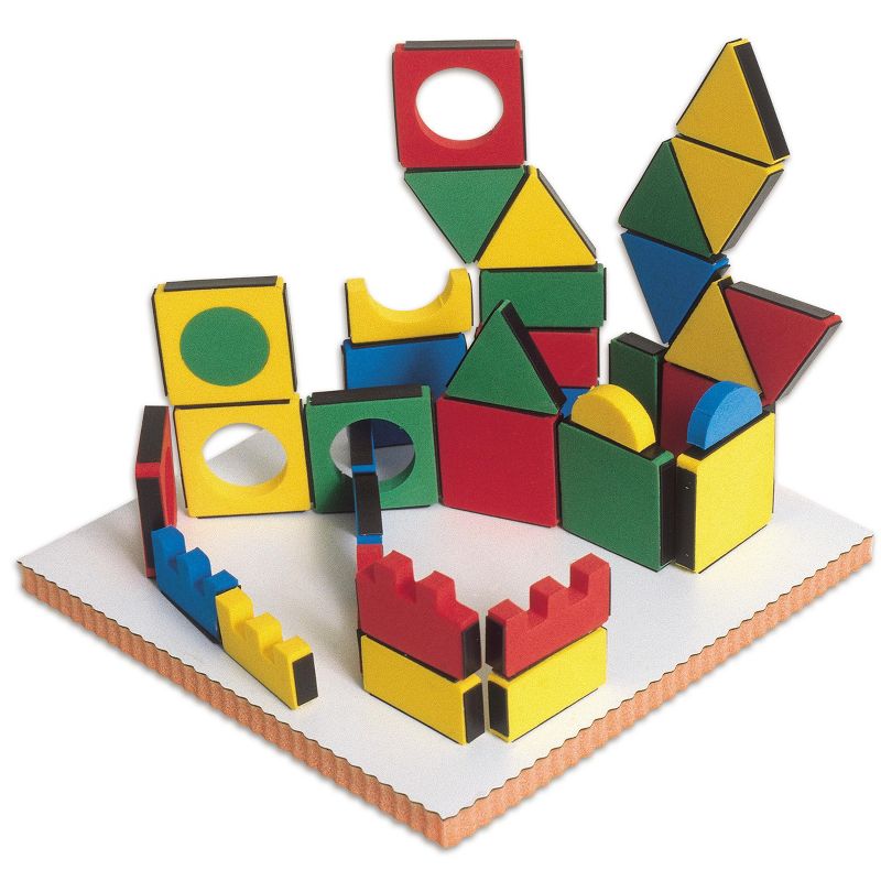 Edushape Magnetic Magic Shapes Classroom pk, Assorted Colors, 54 pc