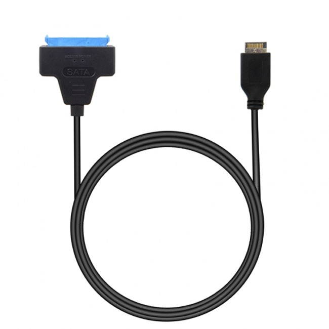 Jimier USB 3.1 Front Panel Header Motherboard to 2.5 Inch SATA 22Pin SSD HDD Cable 50cm UC-132