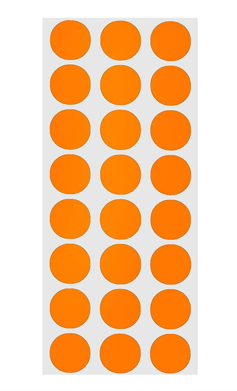ChromaLabel 1/2 inch Color-Code Dot Labels on Sheets | 1,200/Pack (Orange)