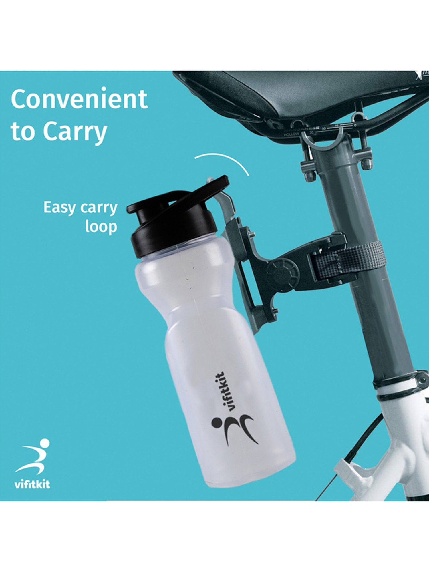 Vifitkit BPA-Free Ergonomic Design Gym Shaker Bottle (White) Size - 550ml