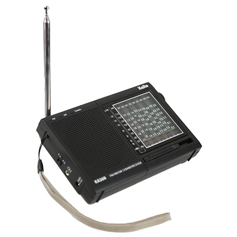 KA268 12 Band World Receiver with AMFM and 10 Shortwave Bands 38 Mhz 22Mhz