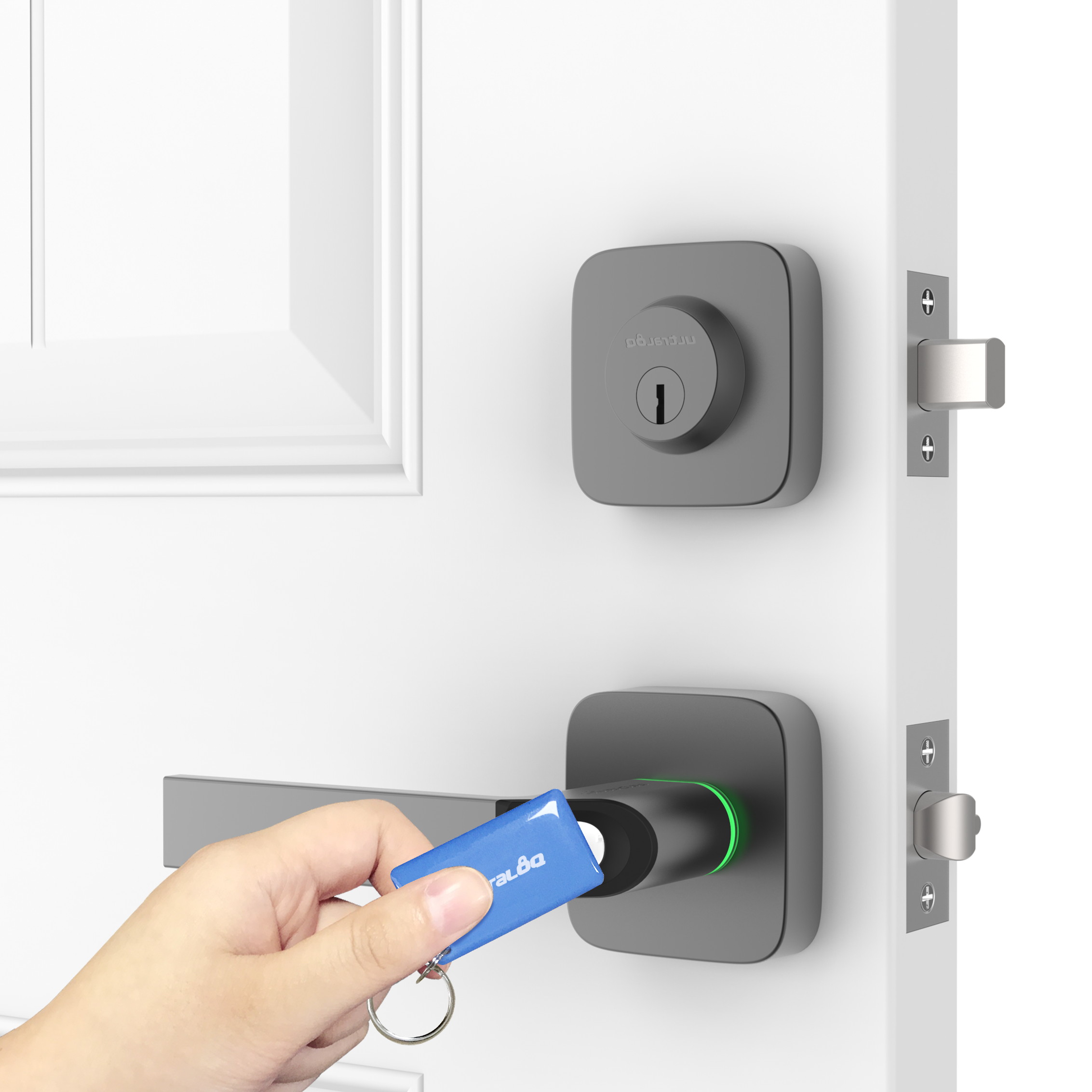 Ultraloq Combo Bluetooth Enabled Fingerprint & Key Fob Two-Point Smart Lock with WiFi Bridge