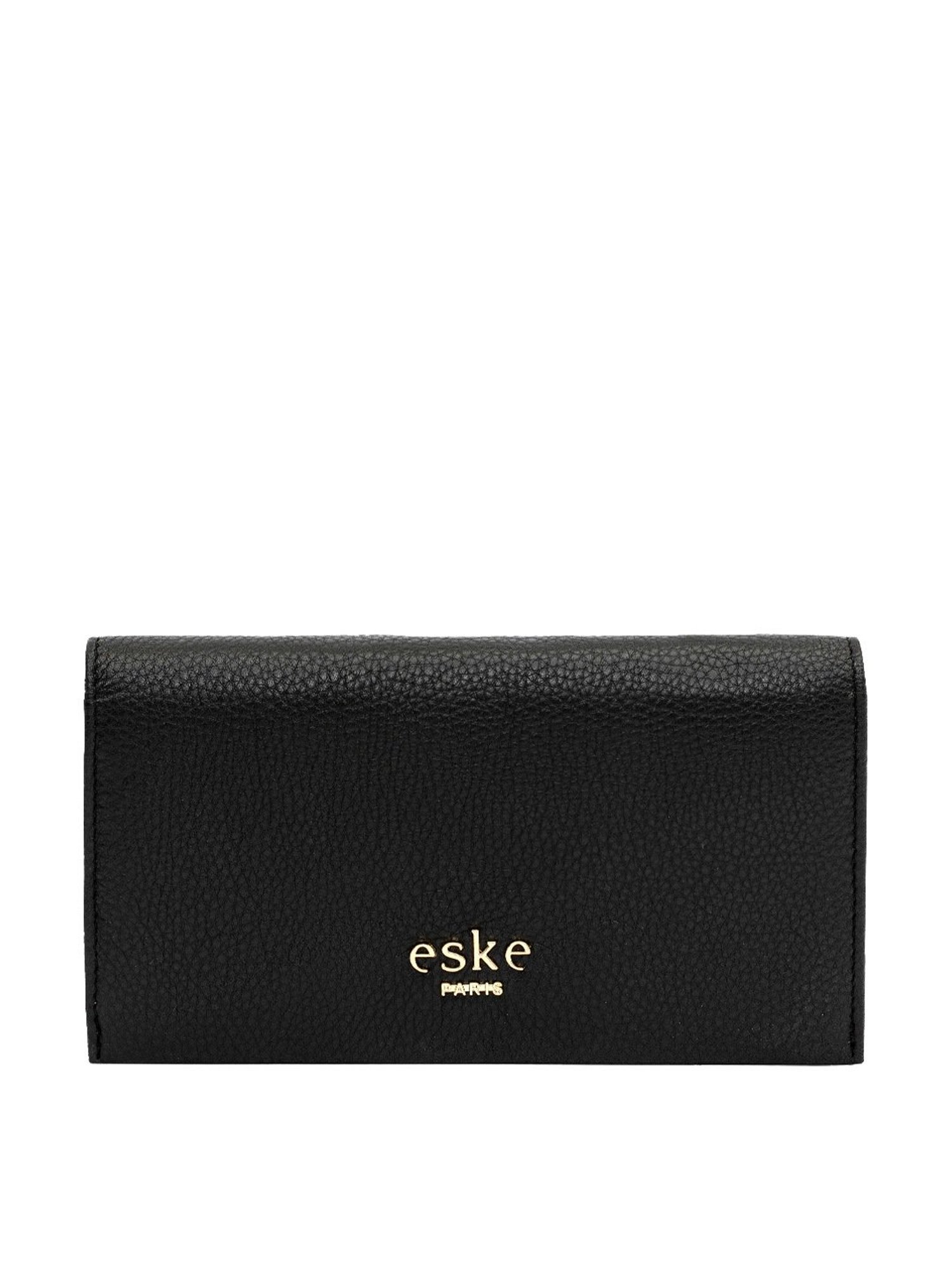 Eske Kale Black Solid Bi-Fold Wallet for Women