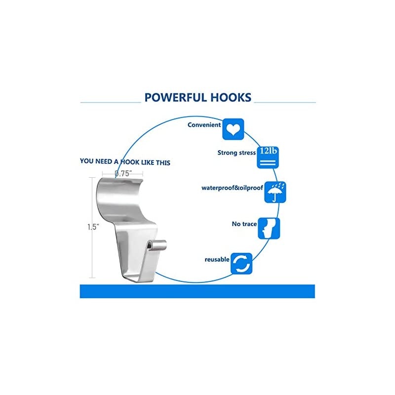 Siding Hooks Hanger (12 Pack), Heavy Duty Stainless Steel No-Hole Needed Siding Clips for Hanging