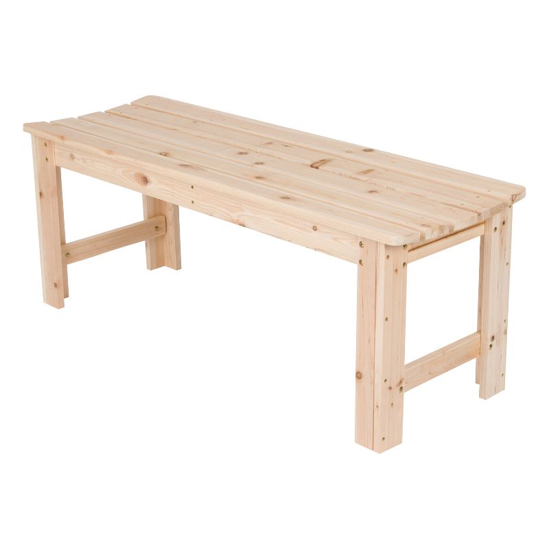 Backless Garden Bench - Natural (4 Feet)