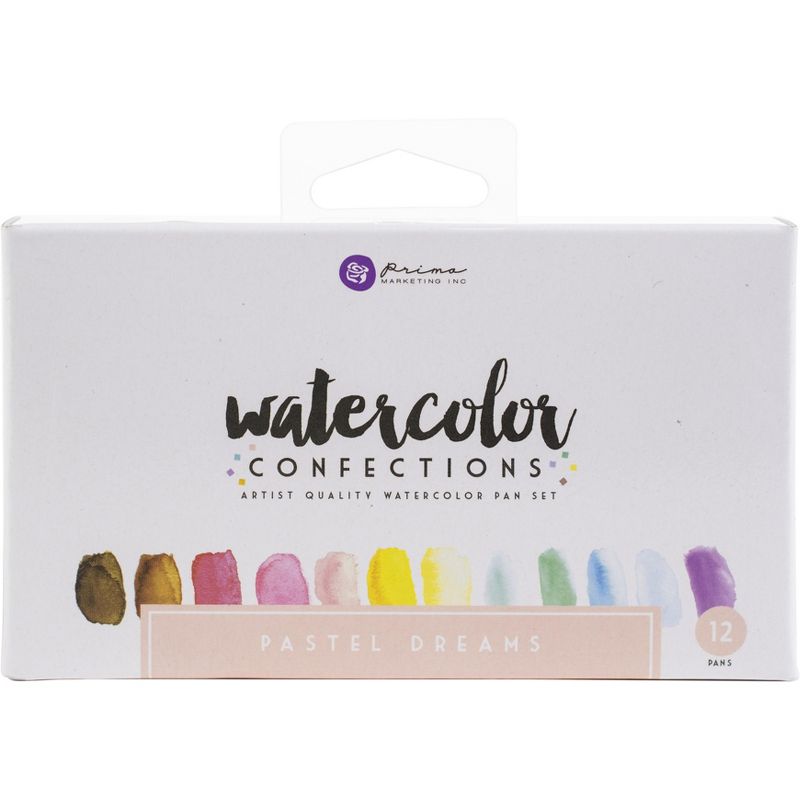 Prima Watercolor Confections Watercolor Pans 12/Pkg-Vintage Pastel