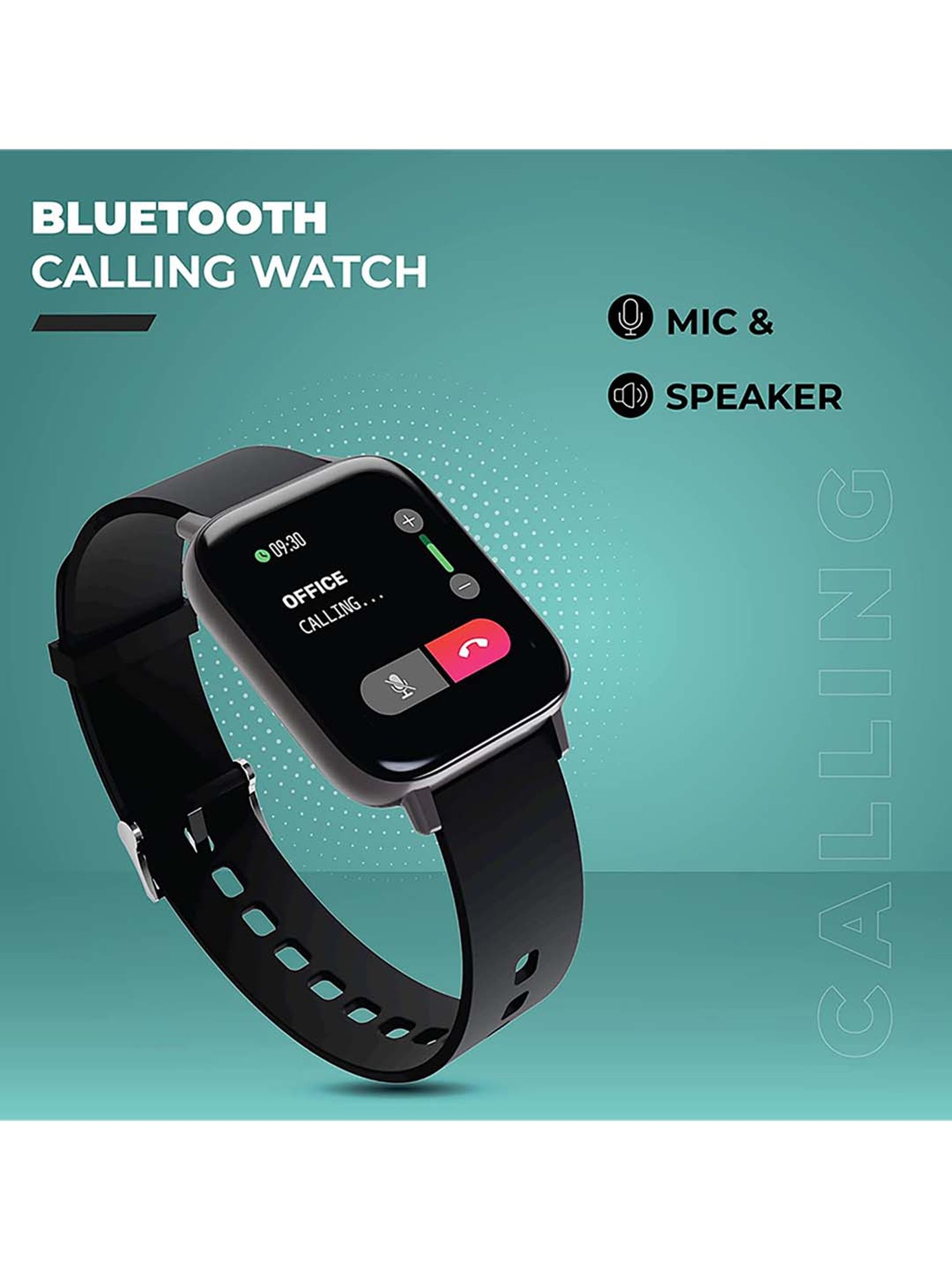 Hammer Pulse 3.0 SpO2 Bluetooth Calling Smartwatch (Black/Grey)