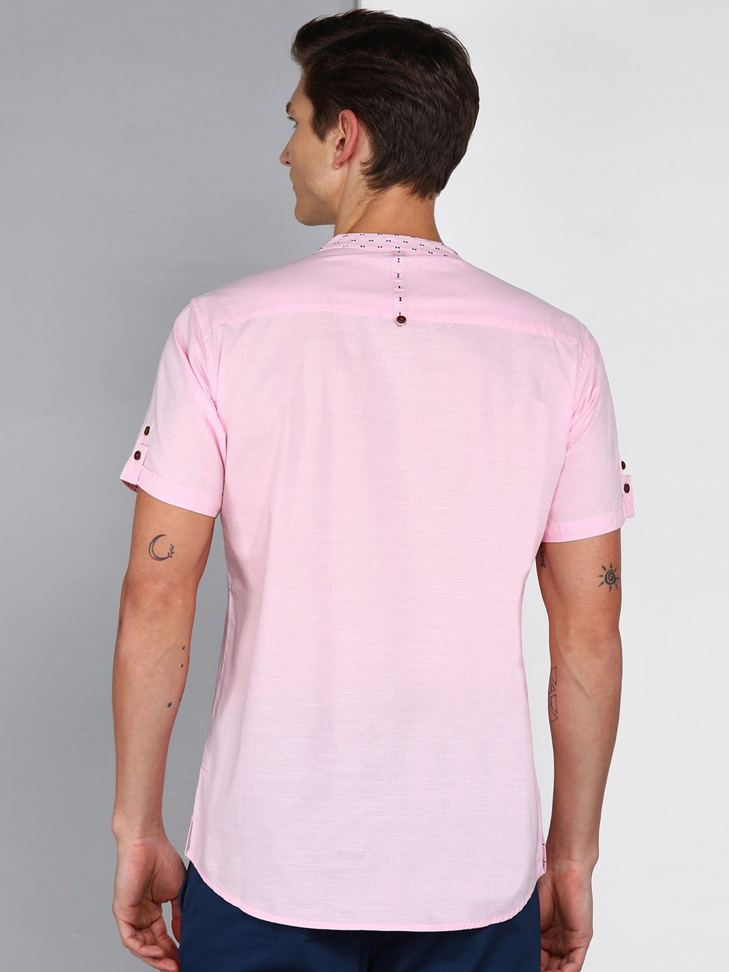 Kuons Avenue Light Pink Slim Fit Shirt