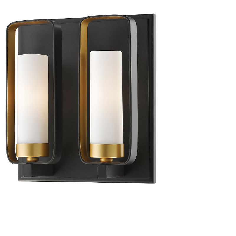 Barnes and Ivy Modern Swing Arm Wall Lamp Antique Brass Plug-In Light Fixture Taupe Fabric Bell Shade Bedroom Living Room Reading