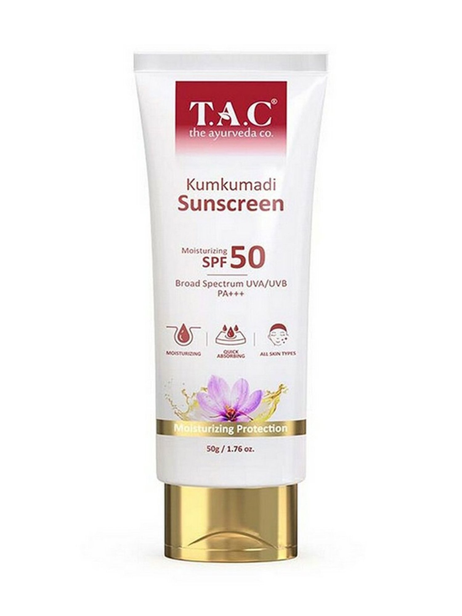 TAC - The Ayurveda Co. Kumkumadi SPF 50 Sunscreen - 50 gm