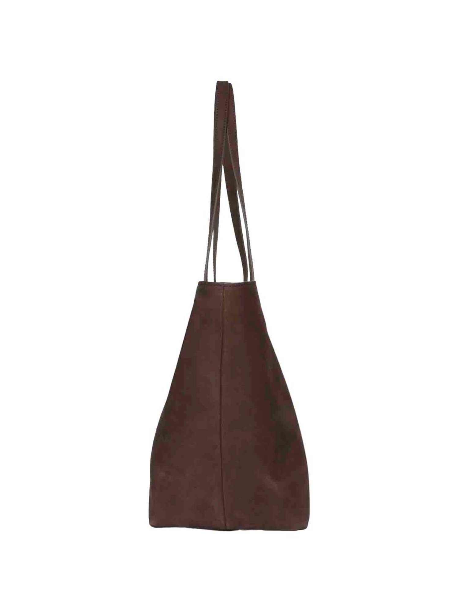 Saint G Brown Solid Medium Shoulder Handbag