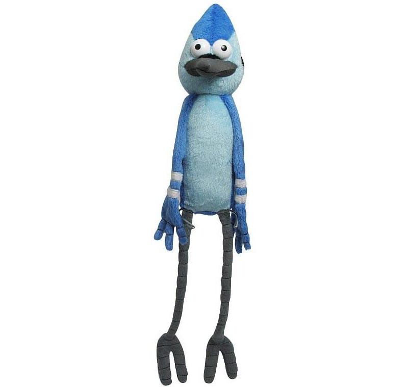 Zoofy International Regular Show 9" Deluxe Pull String Plush With Sound Mordecai