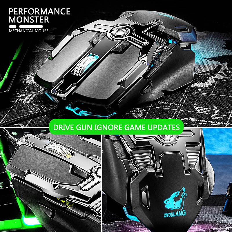 V15 E-sport Mechanical Mouse Macro Definition Free Drive Gaming Mouse