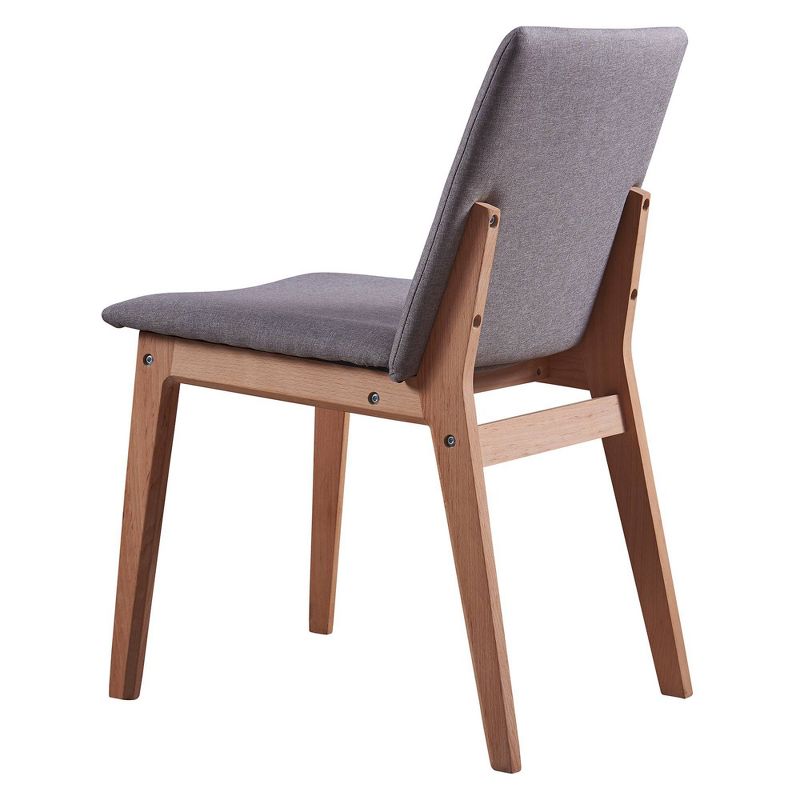 Wilson Chair with Wood Leg Gray Fabric/Natural Wood Finish - Versanora