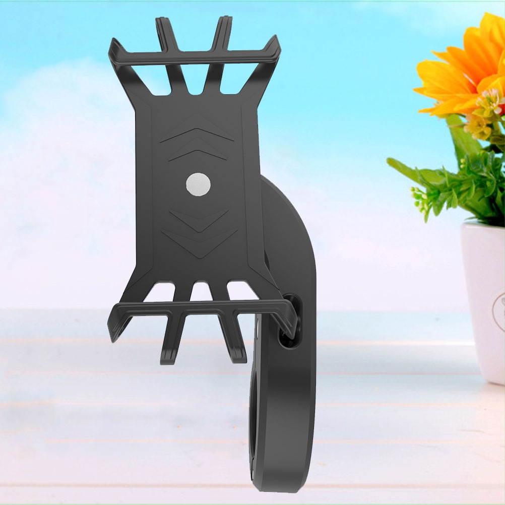 Universal Adjustable Silicone Sangler Motorcycle Mobile Phone Holder Stand Bracket for Mobile Phone (Black)