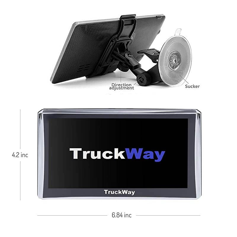 GPS - Pro Series Model 720 - Truck GPS 7" Inch for Truck Drivers Navigation Lifetime North America Maps (USA + Canada) 3D & 2D Maps, Touch Screen, Turn by Turn Directions