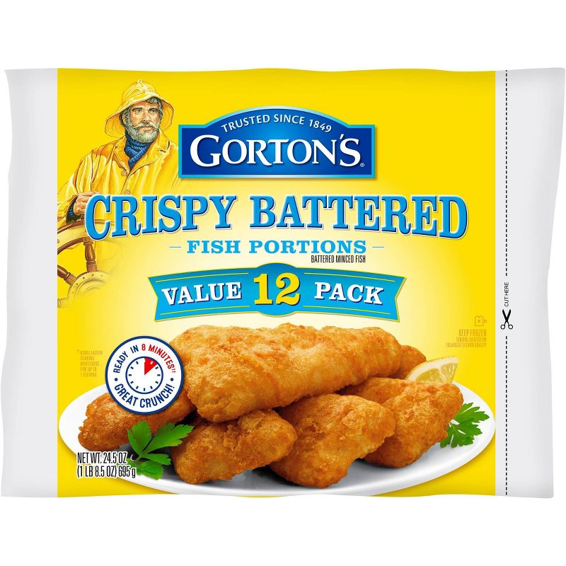 Gorton's Crispy Battered Fish Portions - Frozen - 24.5oz/12ct