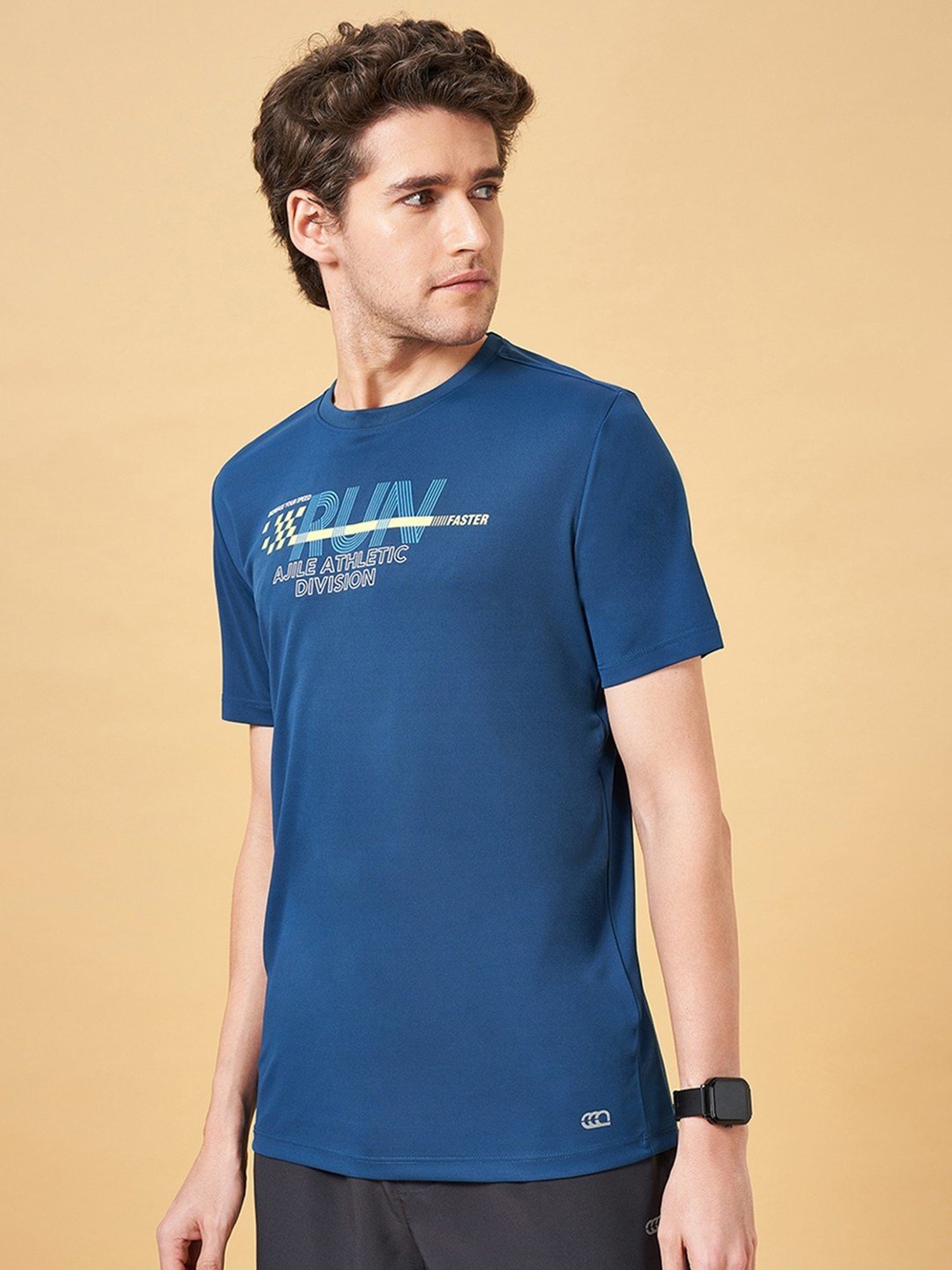 Ajile by Pantaloons Midnight Slim Fit Printed T-Shirt