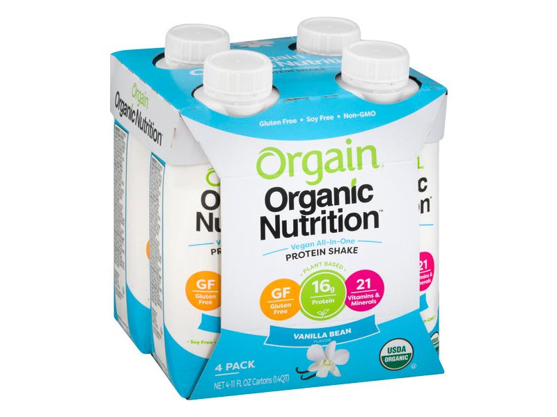 Orgain Organic Vegan Nutritional Shake - Vanilla - 11 fl oz/4ct Bottles