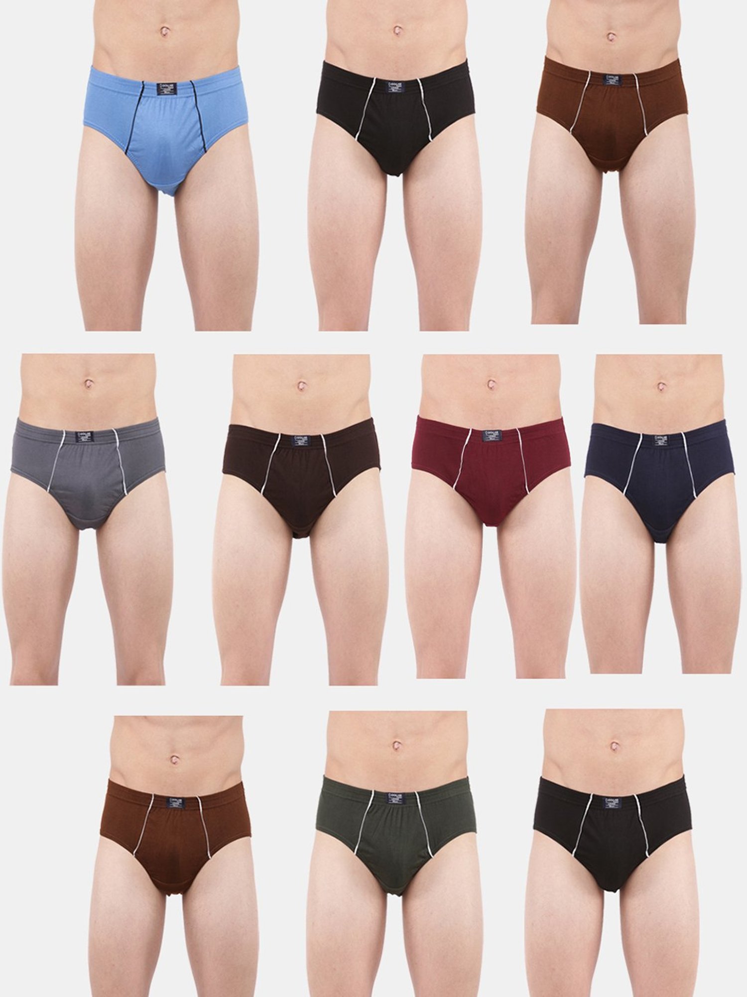 Dollar Lehar Multicolor Regular Fit Briefs (Pack of 10)