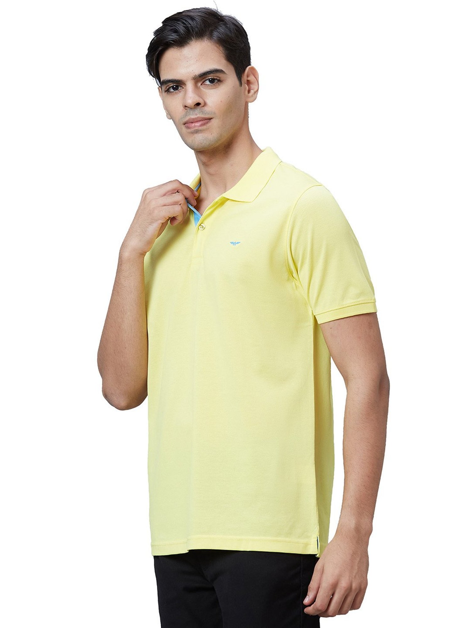 Park Avenue Yellow Slim Fit Polo T-Shirt