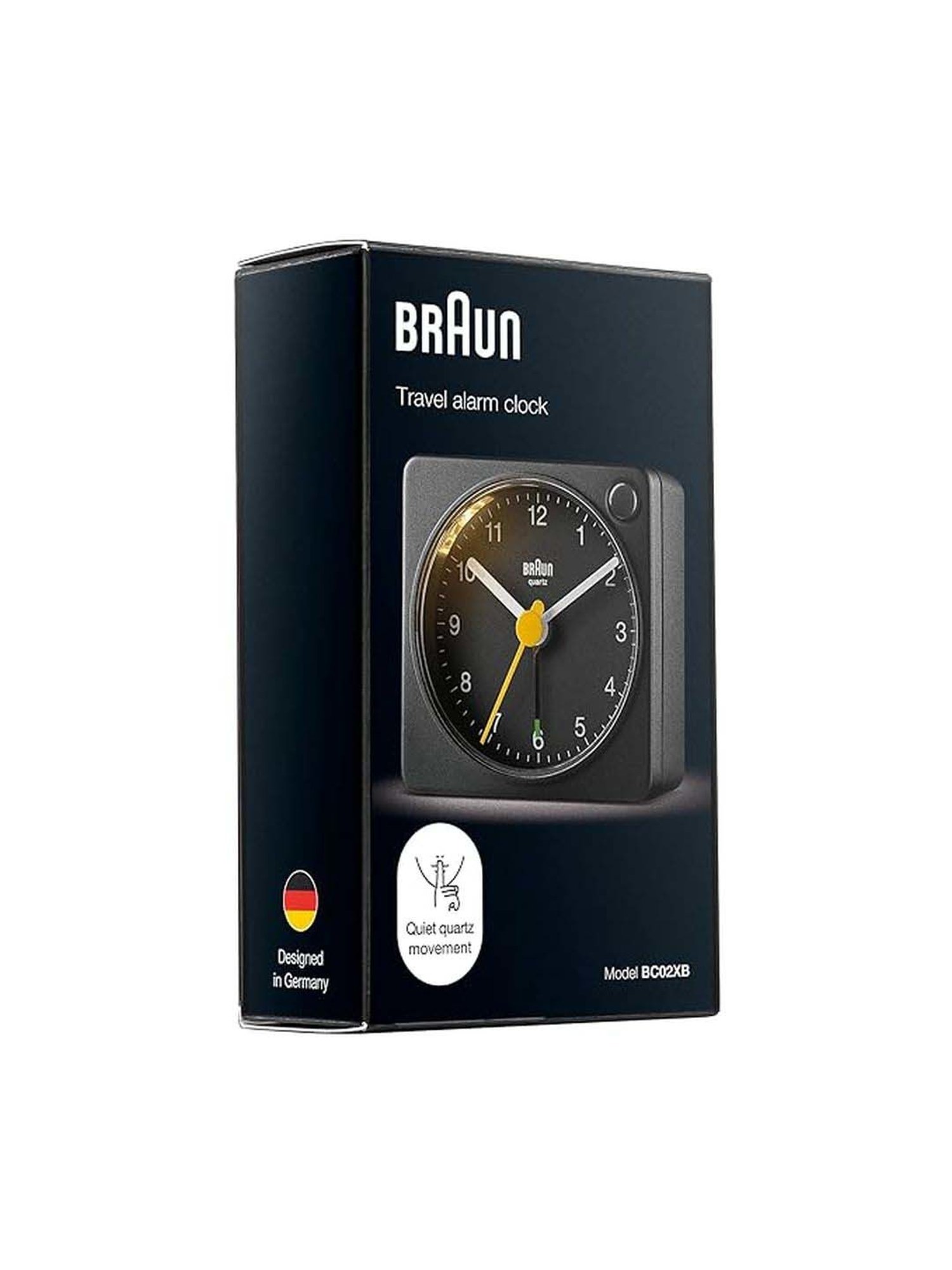 Braun Black Classic Travel Analog Alarm Clock