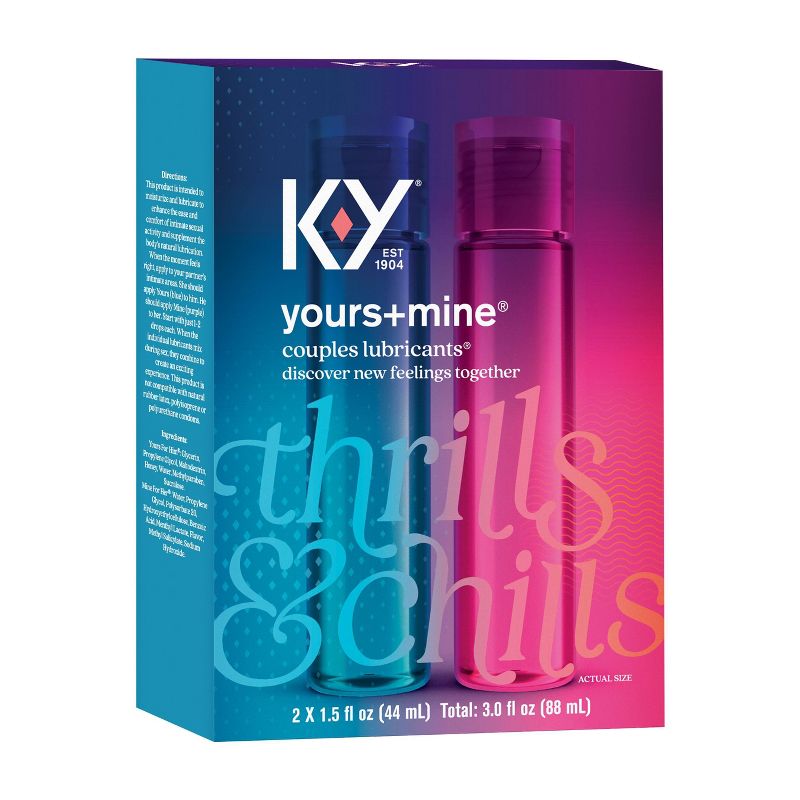 K-Y Yours + Mine Couples Personal Lube - 3oz - 2pk