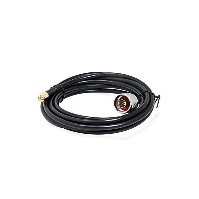 N Male to RP-SMA Male, 10ft  Ultra Low Loss Antenna Coax Cable Pigtail Jumper with Weatherproof Connector 3m for Yagi TP-Link 2.4Ghz Antenna, Router, WiFi and ALFA Extender, APs, Receiver