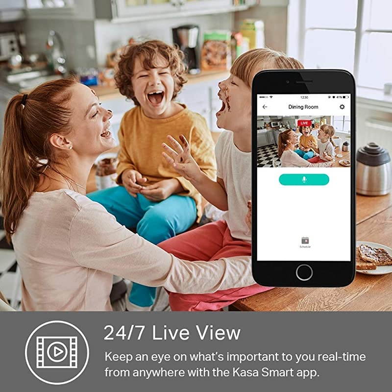 Spot Indoor Camera by TPLink 1080p HD Smart Home Security Camera with Night Vision Motion Detection for Pet Baby Monitor Works with Alexa Echo amp Google Home KC100