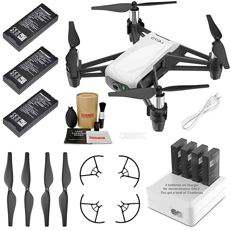 Drone Quadcopter Elite Combo with 3 Batteries, 4 Port Charger and More