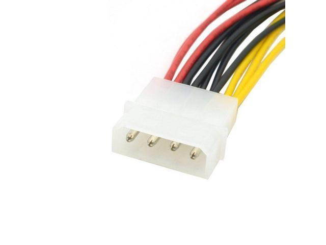 IDE 4Pin Male to 3 IDE 4Pin Female Power Supply Extension Cable 1-to-3 Splitter Cable for Hard Drive HDD 10cm