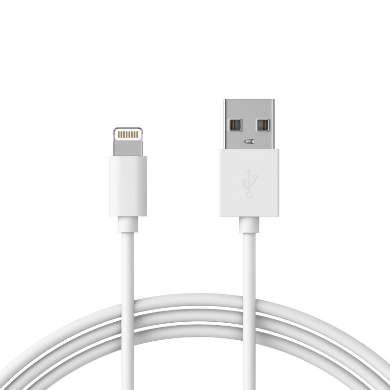 Just Wireless 6ft TPU Lightning to USB-A Cable Dual Pack - White