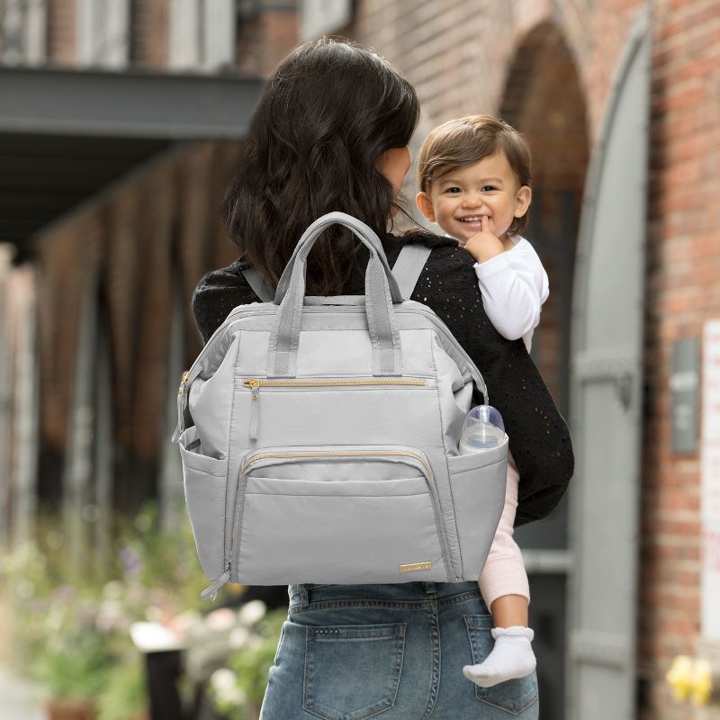 Skip Hop Mainframe Wide Open Diaper Backpack - Gray