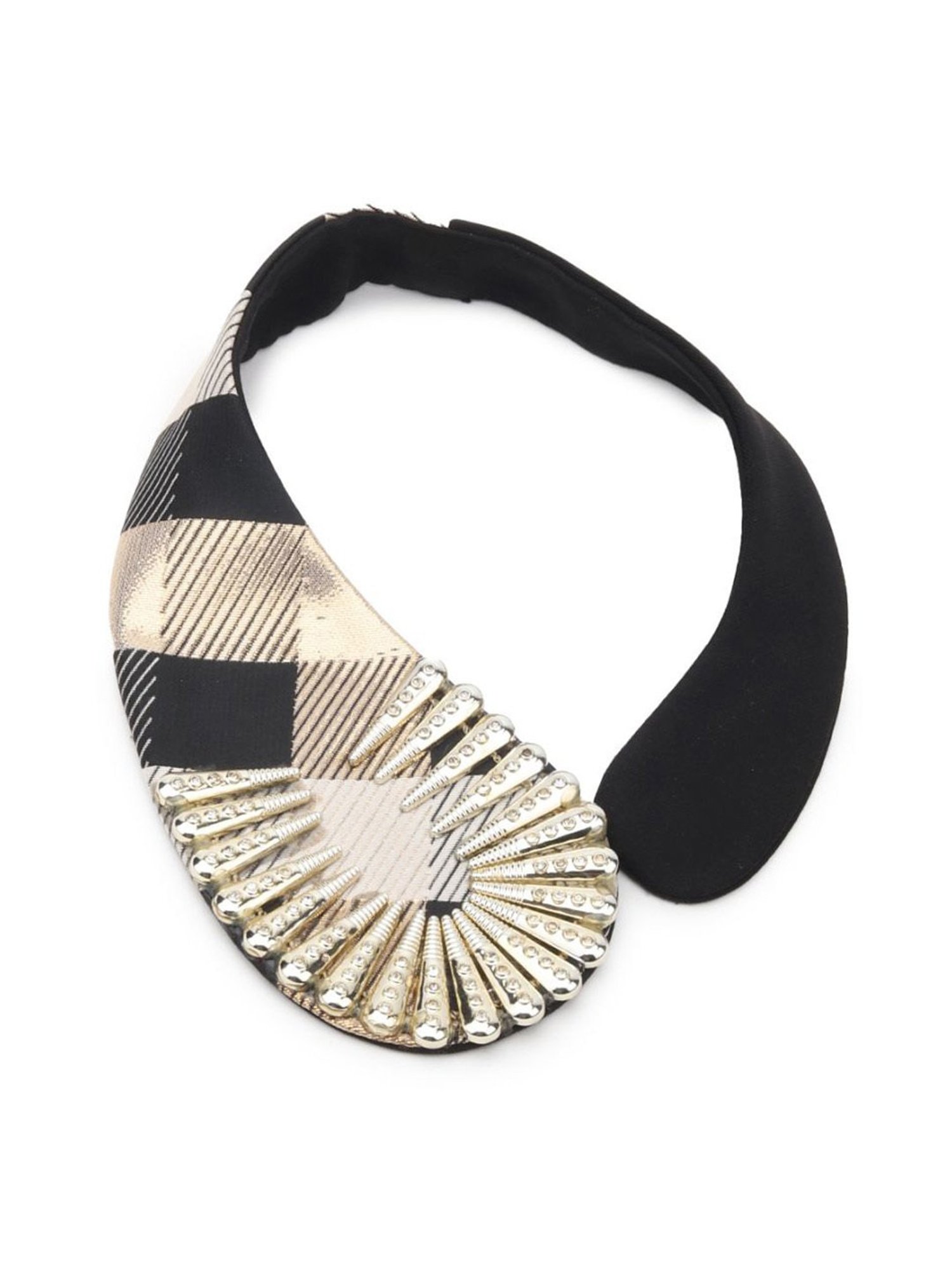 Odette Black Fabric Embellished Collar