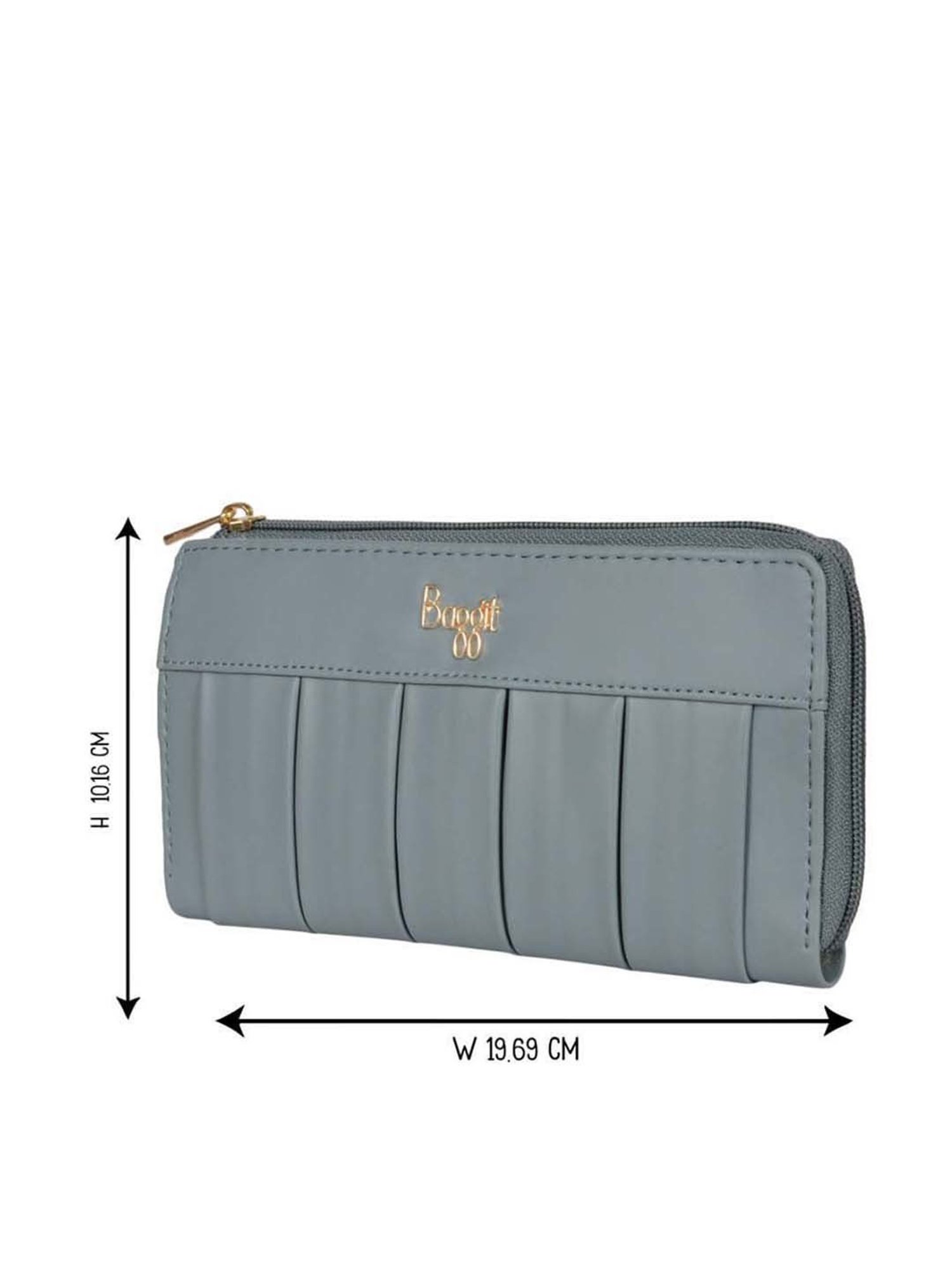 Baggit Blue Textured Zip Around Wallet for Women