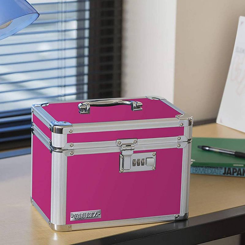 Vaultz Personal Storage Box with Combination Lock - Pink