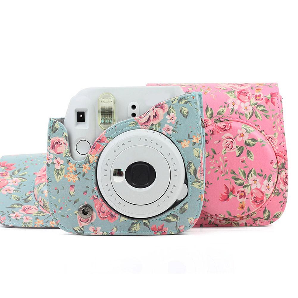 Blue Rose Protective Camera Case Bag Compatible for Fujifilm Instax Mini 8+/ 8/9 Instant Camera Bag with Adjustable Strap